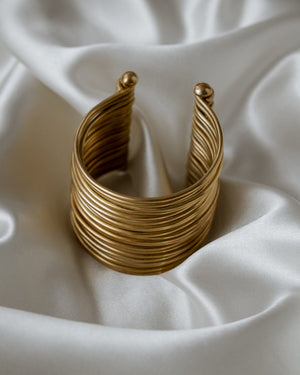 Imani brass cuff -  Handmade in Kenya