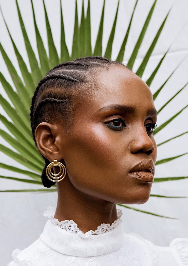 Avana gold earrings - Umutoni 